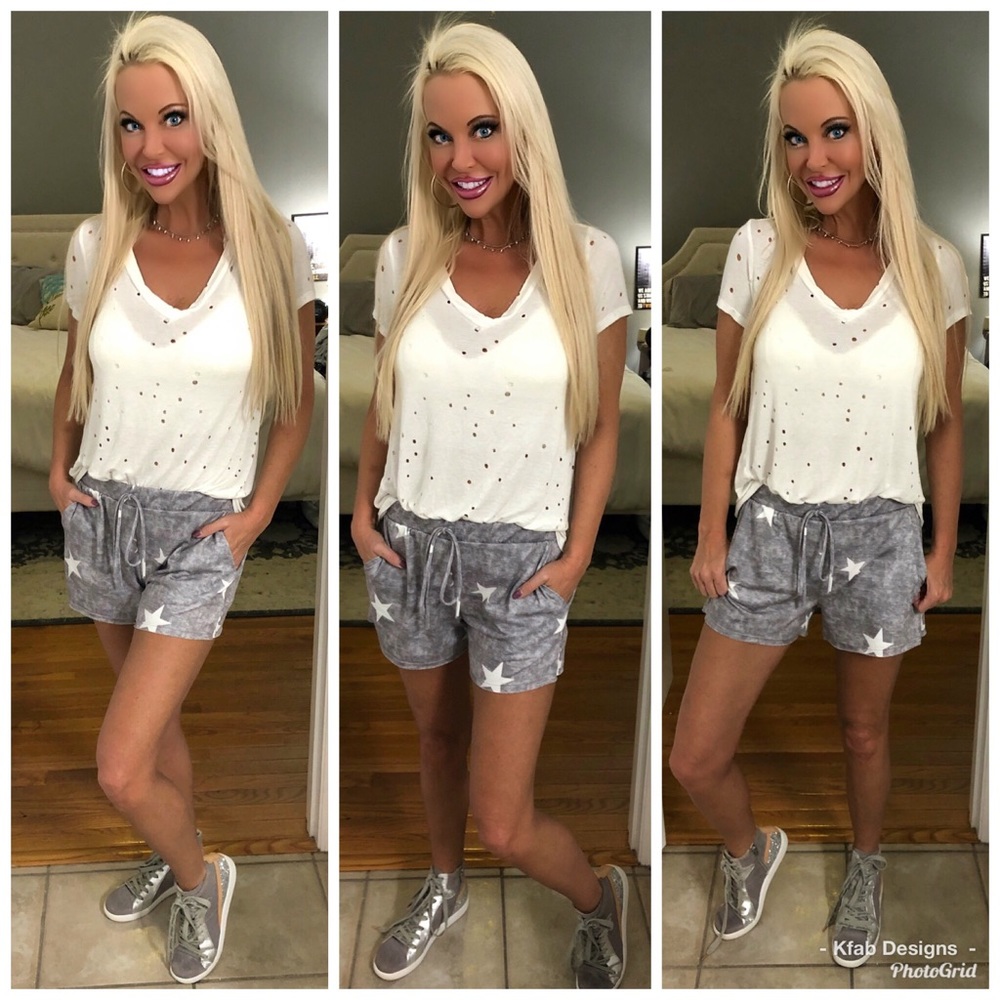 LAST 1! 🥰 Amazing French Terry 🌟 Star Shorts! - Picture 5 of 8